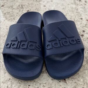 Adidas Navy Blue Slide Sandals. Size 8. Like New.
